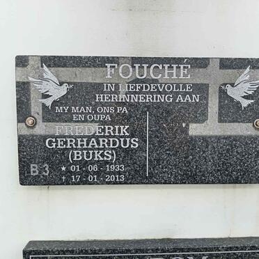 FOUCHE Frederik Gerhardus 1933-2013