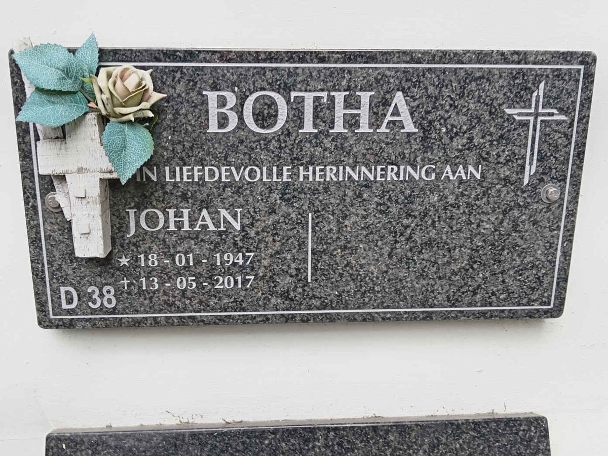 BOTHA Johan 1947-2017