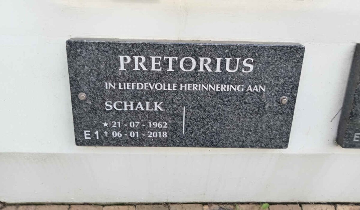 PRETORIUS Schalk 1962-2018