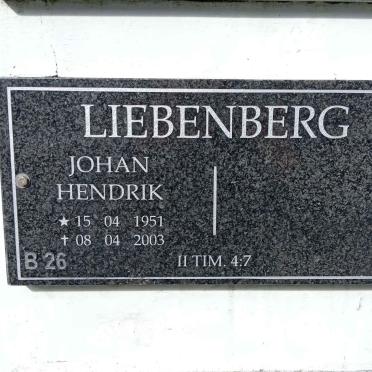 LIEBENBERG Johan Hendrik 1951-2003