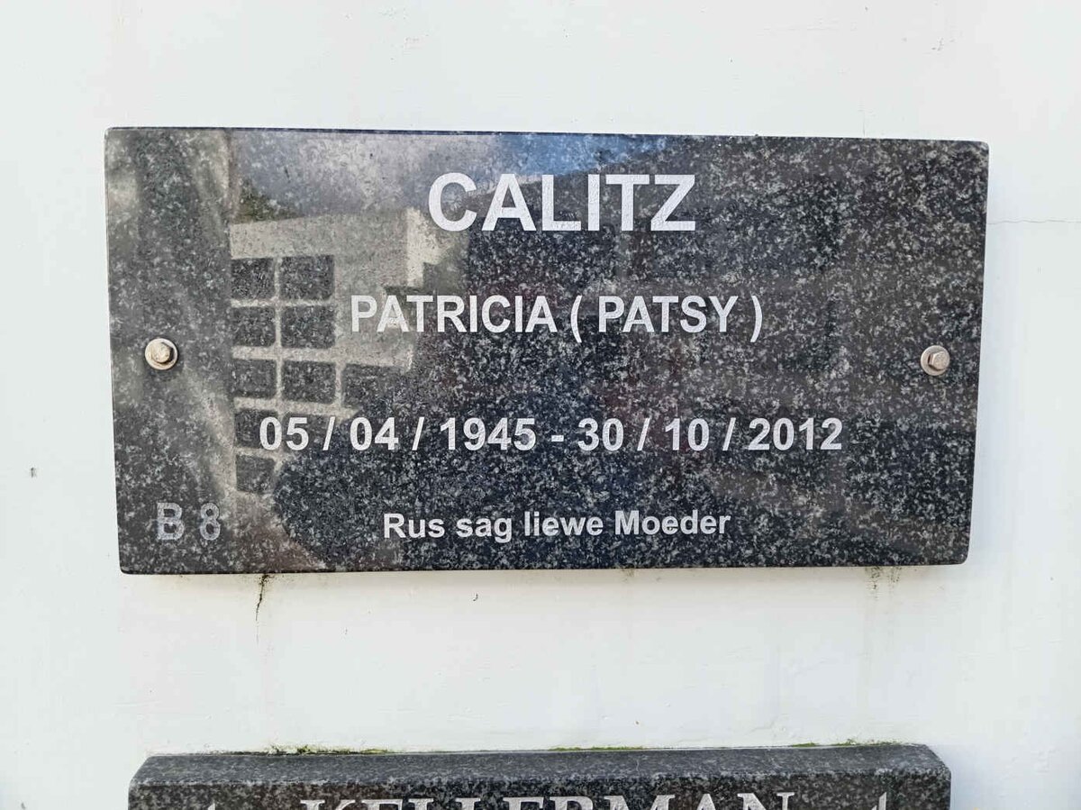 CALITZ Patricia 1945-2012