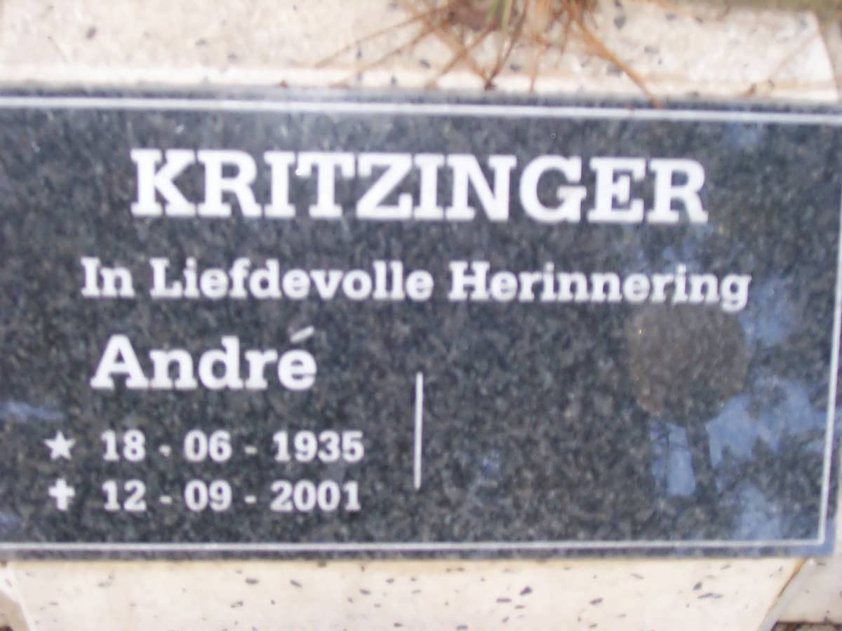 KRITZINGER André 1965-2001