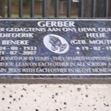 GERBER Diederik Beneke 1933-2007 &amp; Helie MOUTON 1936-