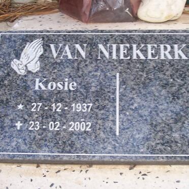 NIEKERK Kosie, van 1937-2002