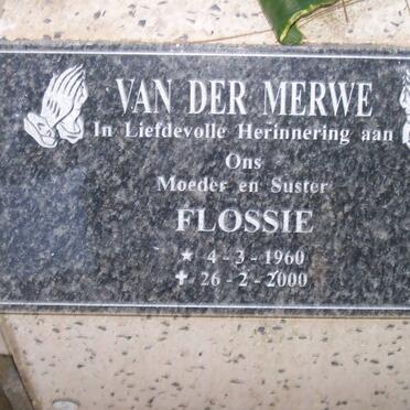MERWE Flossie, van der 1960-2000