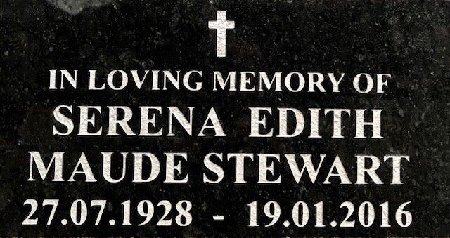 STEWART Serena Edith Maude 1928-2016