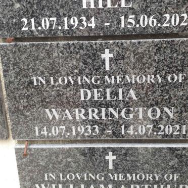 WARRINGTON Delia 1933-2021