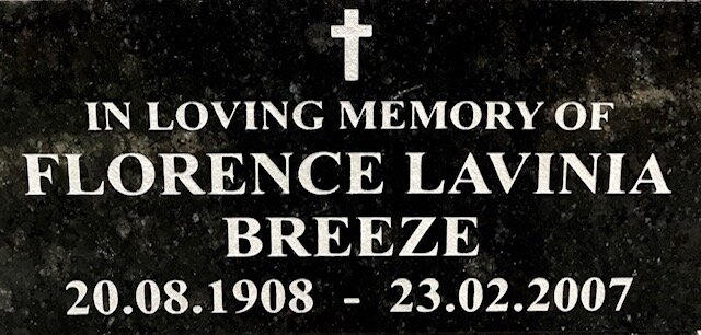 BREEZE Florence Lavinia 1908-2007