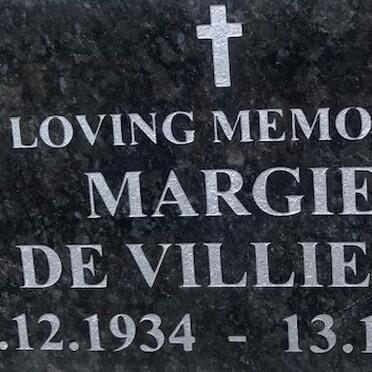 VILLIERS Margie, de 1934-2018