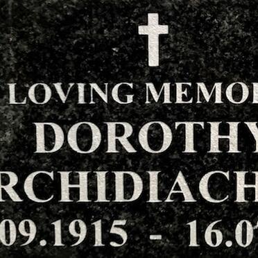 ARCHIDIACHINO Dorothy 1915-1982