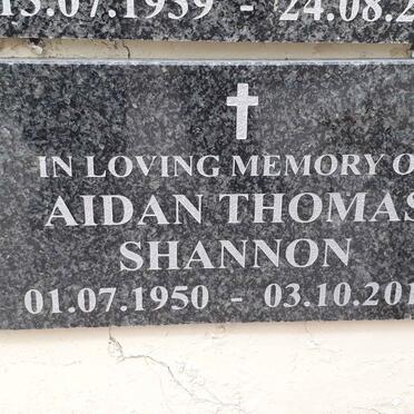 SHANNON Aidan Thomas 1950-2018