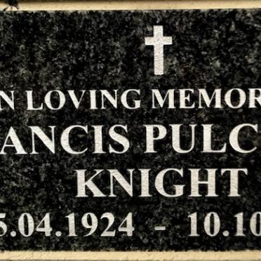 KNIGHT Francis Pulchere 1924-2008