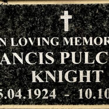 KNIGHT Francis Pulchere 1924-2008