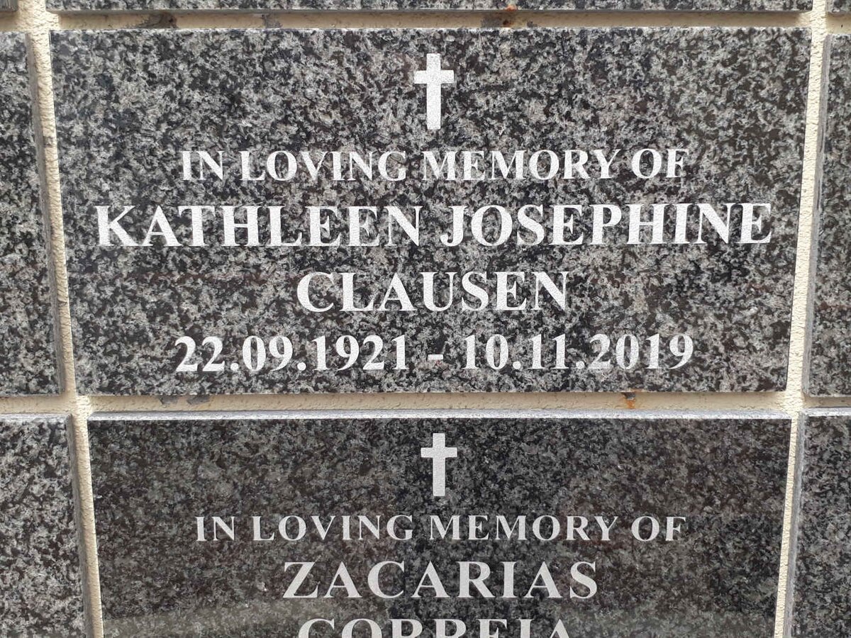 CLAUSEN Kathleen Josephine 1921-2019