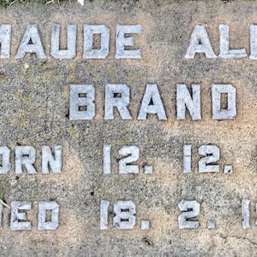 BRAND Maude Alice 1893-1971