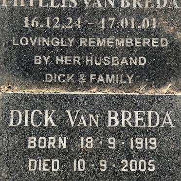 BREDA Dick, van 1919-2005 &amp; Phyllis 1924-2001