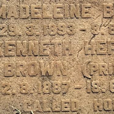 BROWN Kenneth Hepburn 1887-1982 &amp; Madeleine 1893-1976