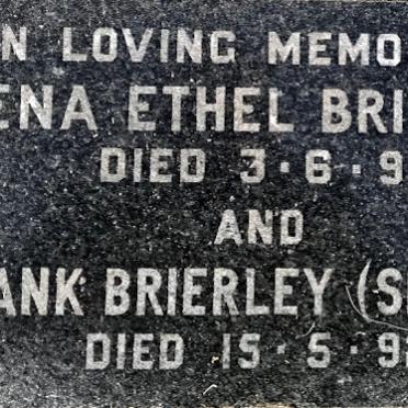 BRIERLEY Frank -1992 &amp; Ena Ethel -1991