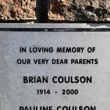 COULSON Brian 1914-2000 &amp; Pauline 1921-2004