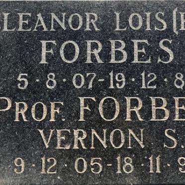 FORBES Vernon S. 1905-1993 &amp; Eleanor Lois 1907-1984