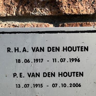 HOUTEN R.H.A., van den 1917-1996 &amp; P.E. 1915-2006