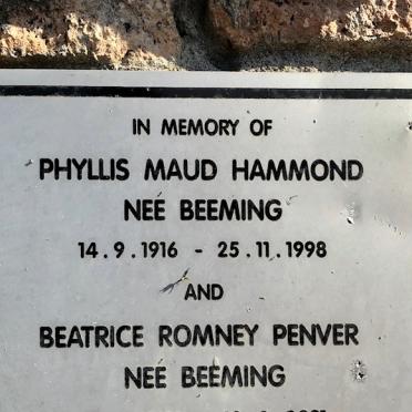 HAMMOND Phyllis Maud nee BEEMING 1916-1998 :: PENVER Beatrice Romney nee BEEMING 1912-2001