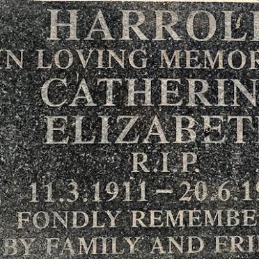 HARROLD Catherine Elizabeth 1911-1999