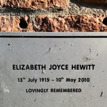 HEWITT Elizabeth Joyce 1915-2010