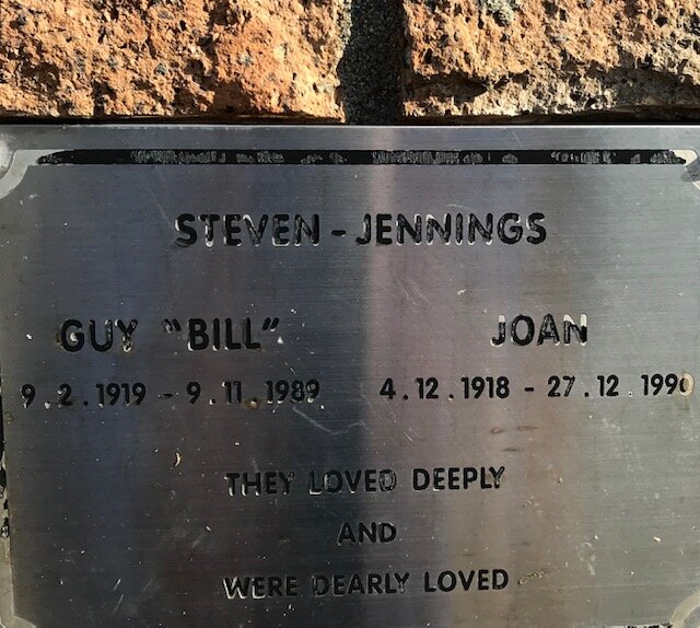JENNINGS Guy, STEVEN 1919-1989 &amp; Joan 1918-1990