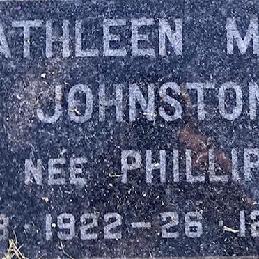 JOHNSTON Kathleen Mary nee PHILLIPS 1922-1993