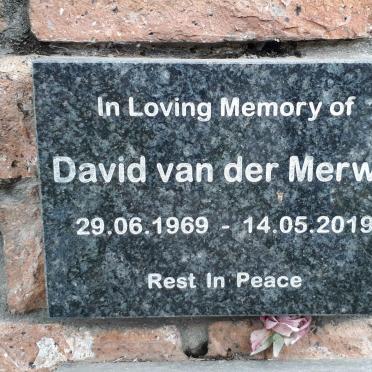MERWE David, van der 1969-2019