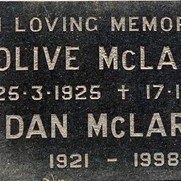 McLAREN Dan 1921-1998 &amp; Olive 1925-1986