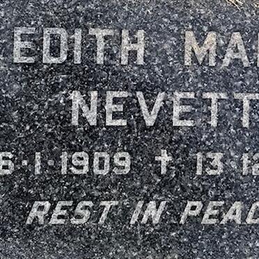NEVETT Edith Mary 1909-1987