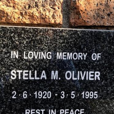OLIVIER Stella M. 1920-1995