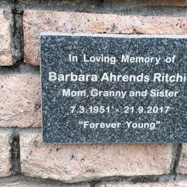 RITCHIE Barbara Ahrends 1951-2017