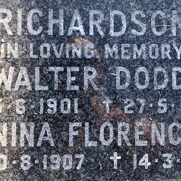 RICHARDSON Walter Dodd 1901-1999 &amp; Nina Florence 1907-1995