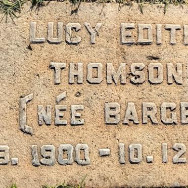 THOMSON Lucy Edith nee BARGE 1900-1970