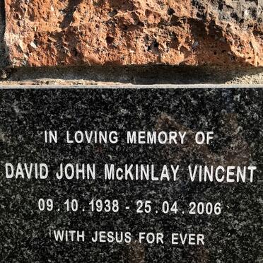 VINCENT David John McKinlay 1938-2006