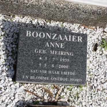 BOONZAAIER Anne nee MEIRING 1935-2000