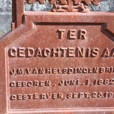 BRINK J.M. Van Helsdingen 1882-1914