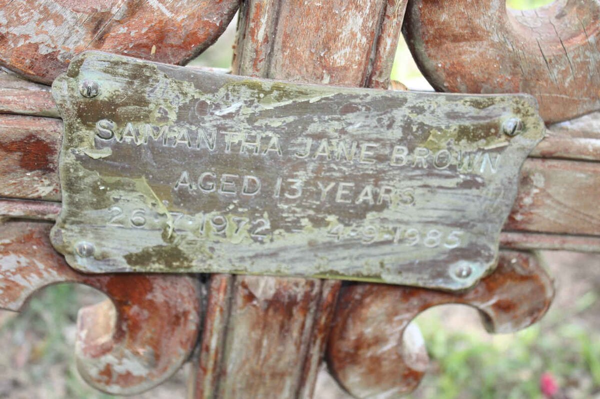 BROWN Samantha Jane 1972-1985