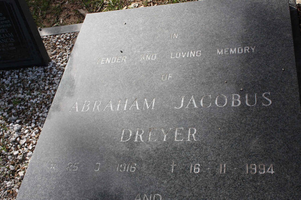 DREYER Abraham Jacobus 1916-1994