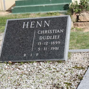 HENN Christian Dudlief 1899-1981