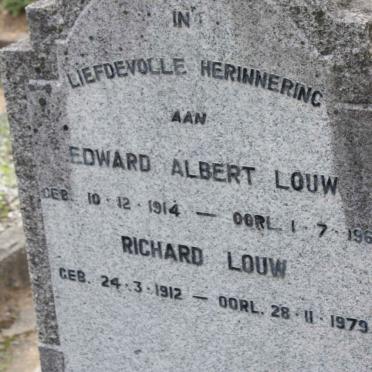LOUW Edward Albert 1914-1961 :: LOUW Richard 1912-1979