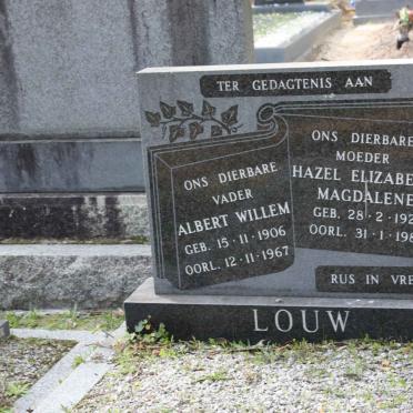 LOUW Albert Willem 1906-1967 &amp; Hazel Elizabeth Magdalene 1921-1983