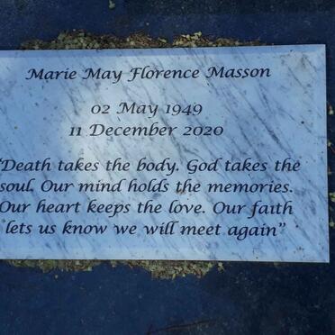 MASSON Marie May Florence 1949-2020
