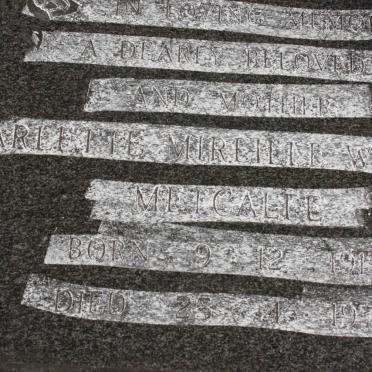 METCALF Arlette Miretile Wanda 1917-1978