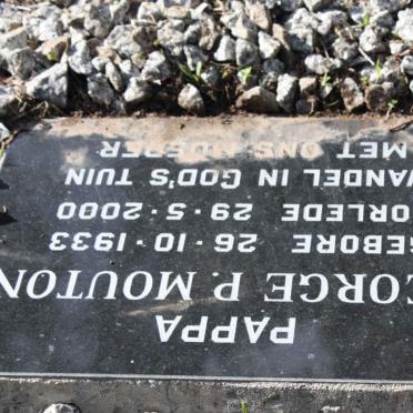 MOUTON George P. 1933-2000