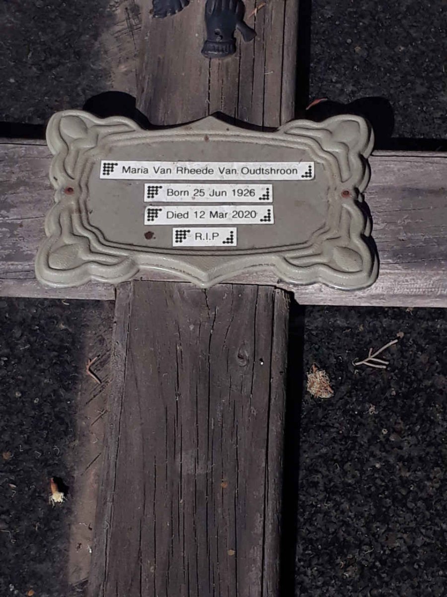 OUDTSHOORN Maria, van Rheede van 1926-2020