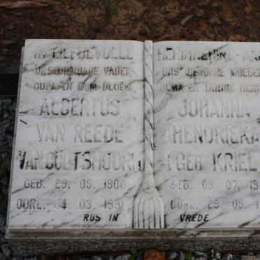 OUDTSHOORN Albertus, van RHEEDE van 1906-1991 &amp; Johanna Hendrieka KRIEL 1918-1992